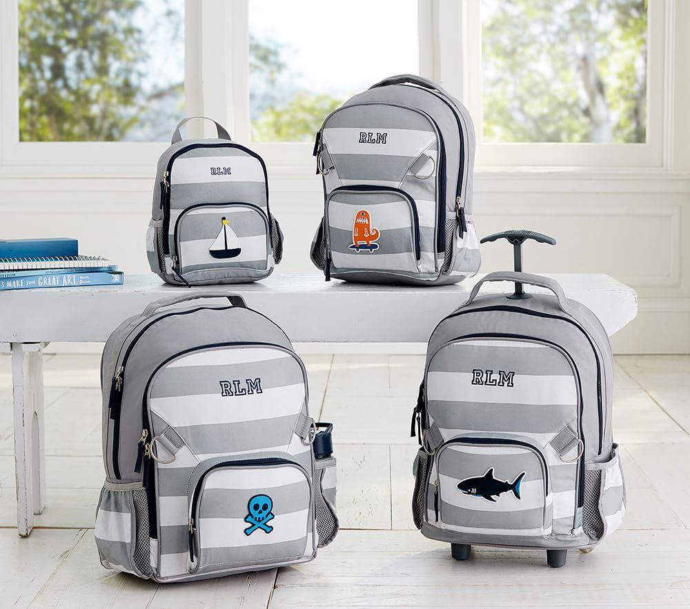 Fairfax Grey/White Stripe Backpacks